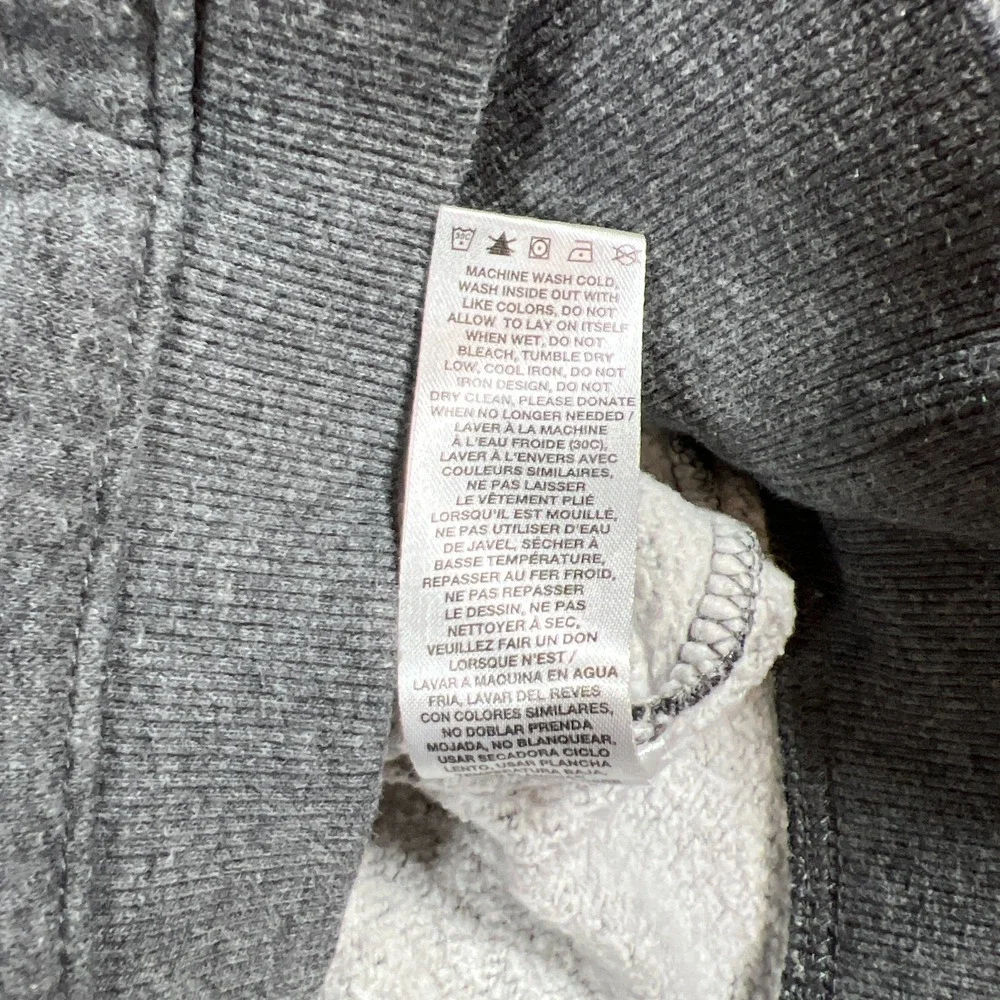 Hurley Pullover Hoodie Boys 10-12 Gray Fleece Lined Graphic Kangaroo Pocket